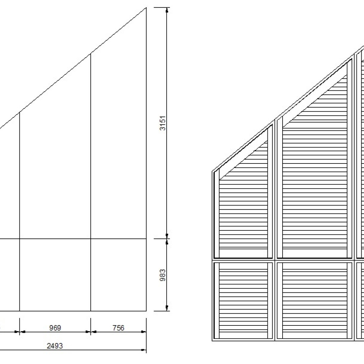 Shutters autoCAD tekening proliner