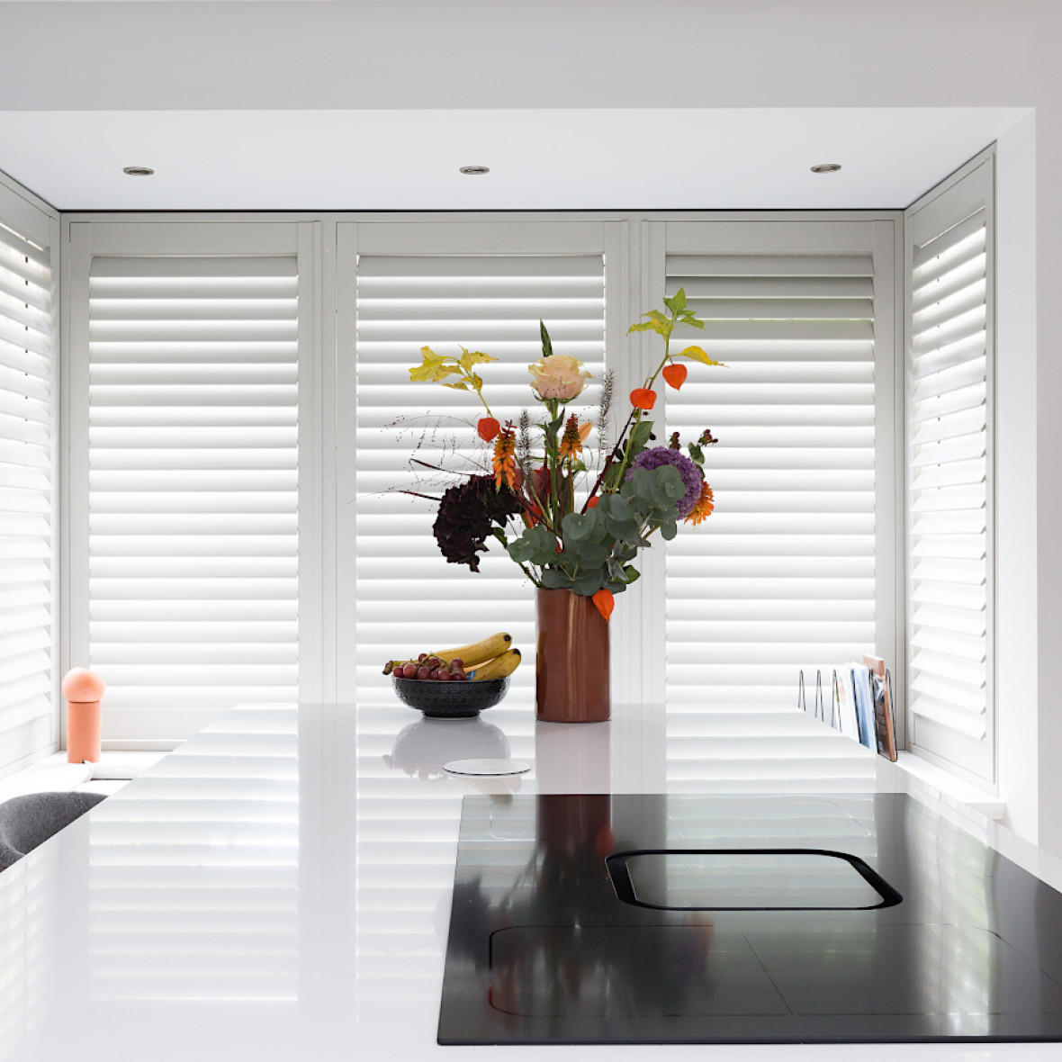  Shutters wit silentview in de keuken impressie