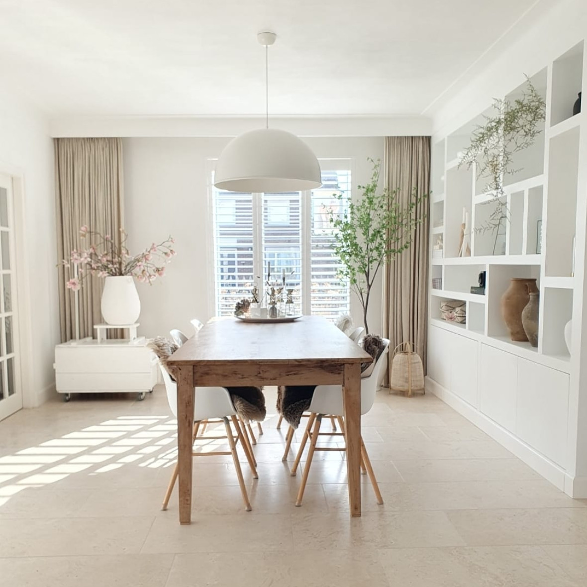 nanathome eetkamer witte shutters